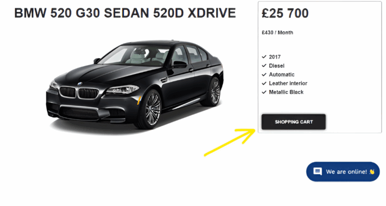 CarWebshop shoppingcart